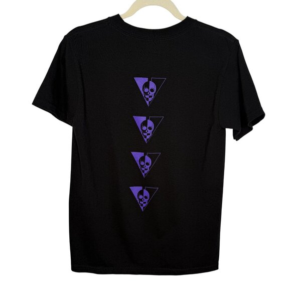 Cloak Occultis Aperta Black T-Shirt With Purple Graphic Print, S - Picture 2 of 7